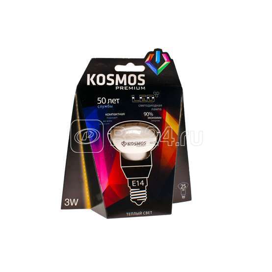 Лампа светодиодная KOSMOS premium 3Вт REFLECTOR 39мм E14 230В 3000К Космос KLED3wR39230vE1427
