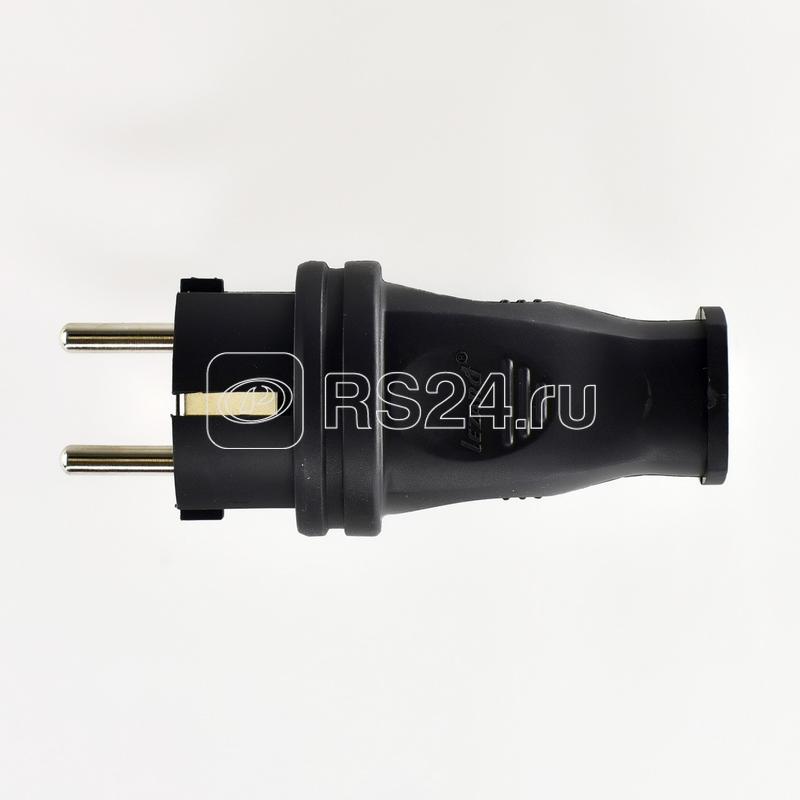 Вилка кабельная 1ф 1х16А 2P+E 220-240В IP44 каучук LEZARD 106-0400-0105/105