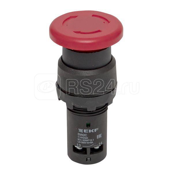 Кнопка SW2C-11MZ повор. гриб кр. NO+NC EKF sw2c-mz-r