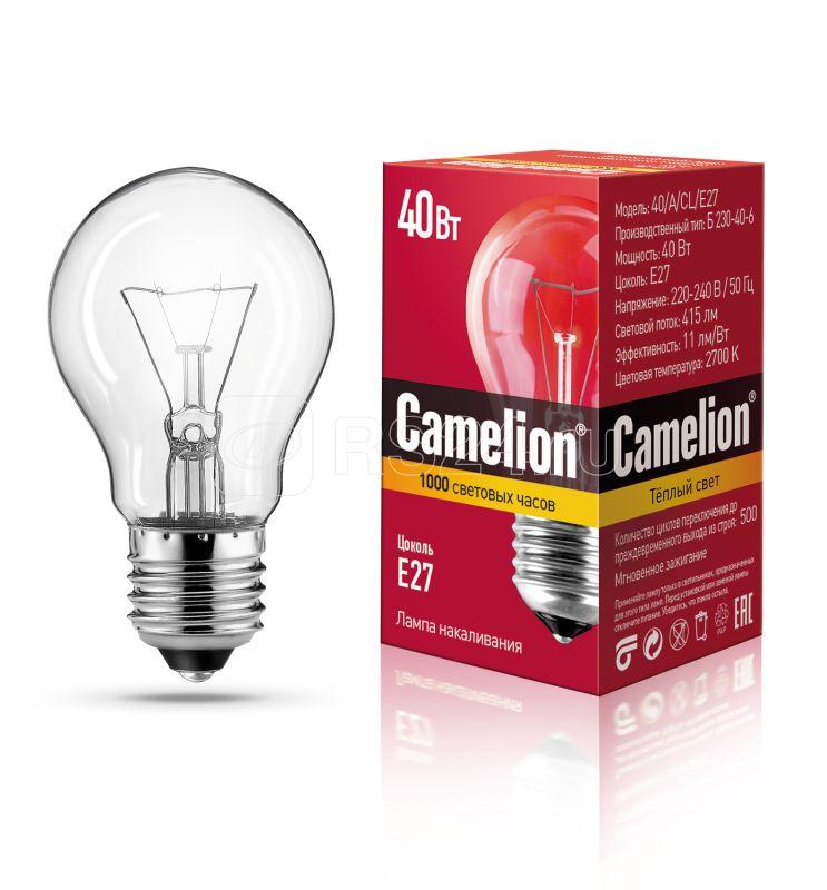 Лампа накаливания A CL 40Вт E27 220-240В Camelion 7276