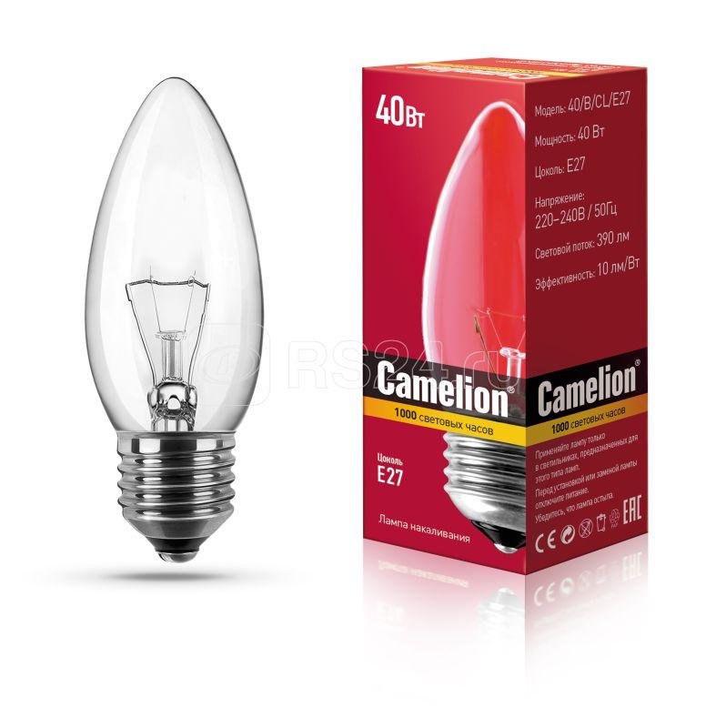 Лампа накаливания MIC B CL 40Вт E27 Camelion 8975