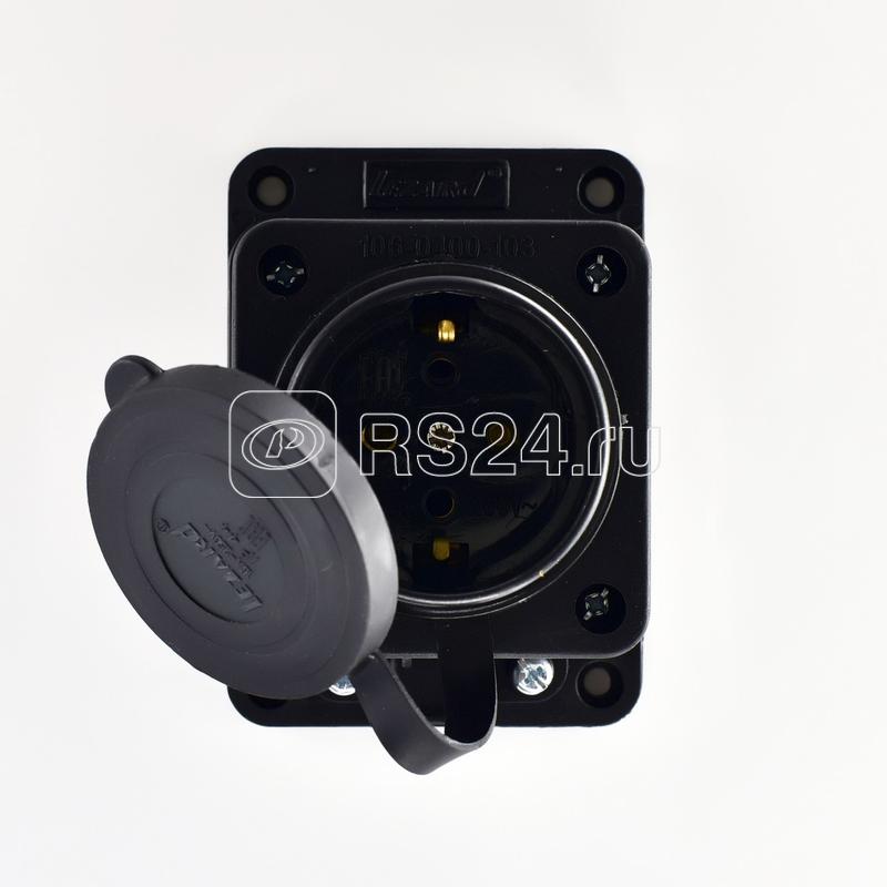 Розетка ОП 16А 2P+PE IP44 220-240В каучук LEZARD 106-0400-0103/103