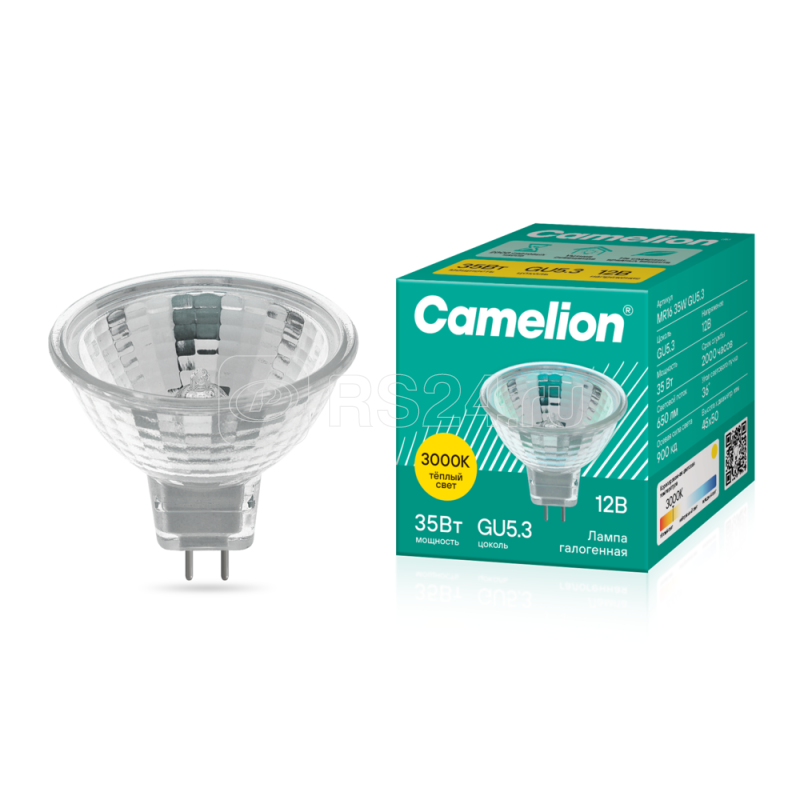 Лампа галогенная MR16 35Вт 12В Camelion 2931