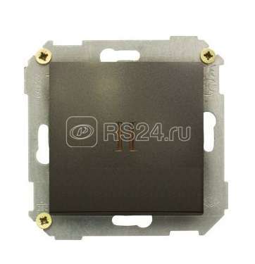 Выключатель 1-кл. СП Simon 34 10А IP20 с подсветкой механизм графит Simon 34104-038