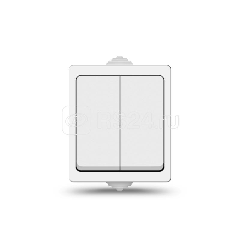 Выключатель 2-кл. ОП Аллегро 10А IP54 бел. UNIVersal 5563491
