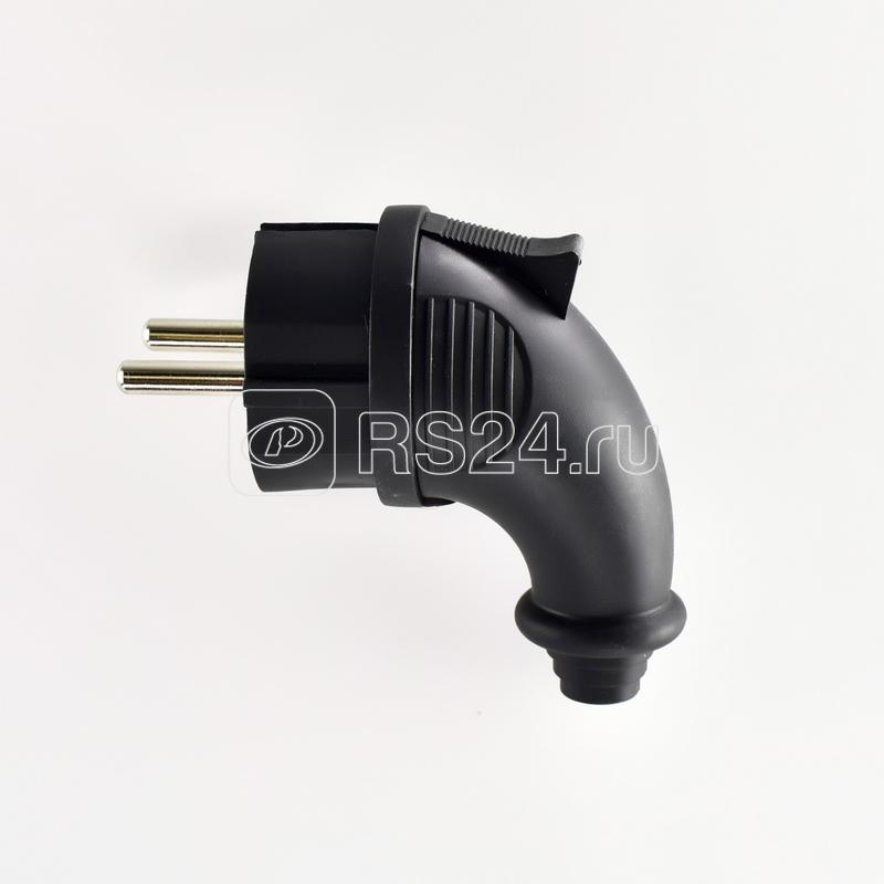 Вилка угловая 16А 2P+PE 220-240В IP44 каучук LEZARD 106-0400-0108/108
