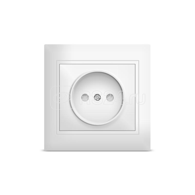 Розетка 1-м СП Севиль 16А IP20 без заземл. защ. шторки бел. UNIVersal С0047