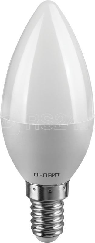 Лампа светодиодная 71 629 OLL-C37-6-230-4K-E14-FR 6Вт свеча 4000К нейтр. бел. E14 600лм 176-264В ОНЛАЙТ 71629