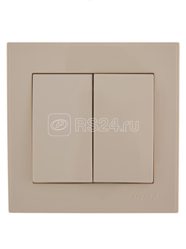 Выключатель 2-кл. СП Rain IP20 крем. LEZARD 703-0303-101