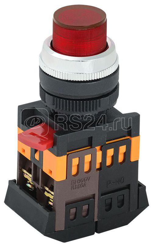 Кнопка ABLFP-22 d22мм 1НО+1НЗ 240В неон красн. GENERICA BBT20-ABLFP-K04