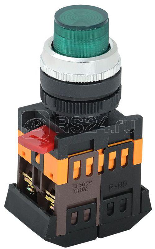 Кнопка ABLFP-22 d22мм 1НО+1НЗ 240В неон зел. GENERICA BBT20-ABLFP-K06