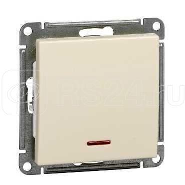 Выключатель 1-кл. СП W59 10А IP20 10AX с подсветкой механизм сл. кость SE VS110-153-2-86