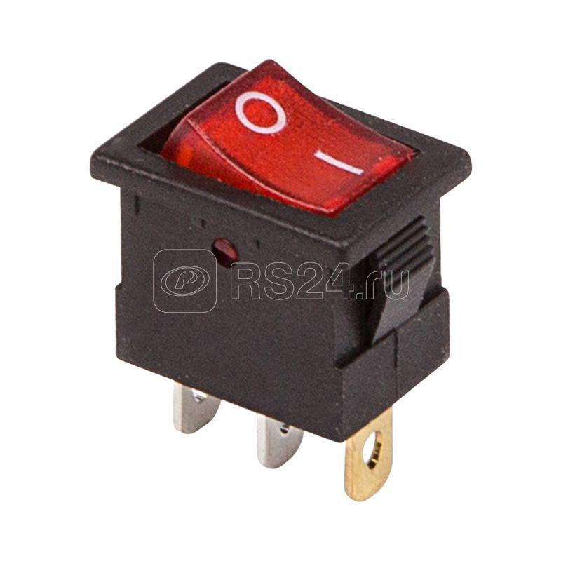 Выключатель клавишный 12В 15А (3с) ON-OFF красн. с подсветкой Mini (RWB-206-1; SC-768) Rexant 36-2170