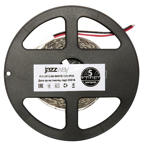 Лента светодиодная PLS 2835/120-12V 12Вт/м 6500К холод. бел. IP20 (уп.5м) JazzWay 2859051