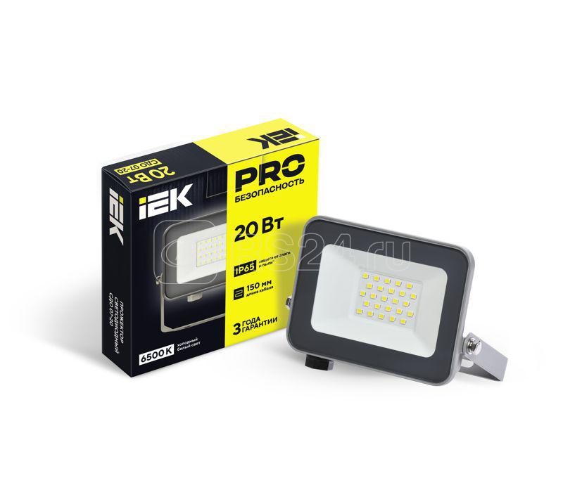 Прожектор светодиодный СДО 07-20 20Вт 6500К IP65 сер. IEK LPDO701-20-K03