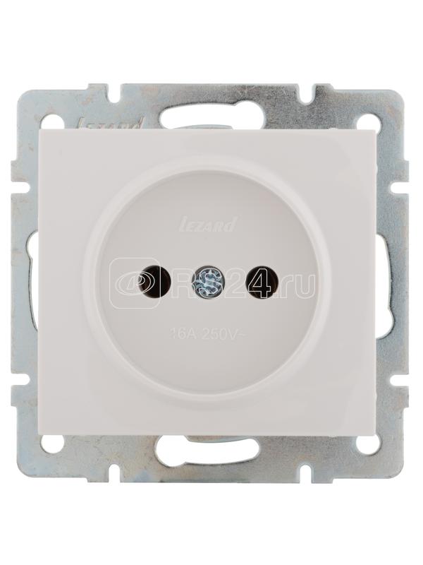 Розетка 1-м СП Rain 16А IP20 без заземл. керамика механизм бел. LEZARD 703-0288-121
