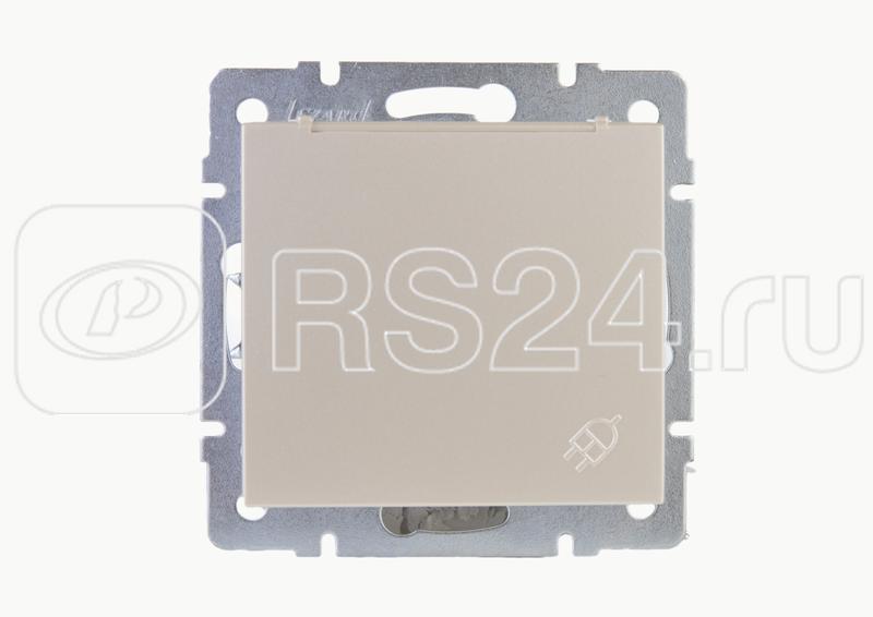 Розетка 1-м СП Rain 16А IP20 с заземл. с крышкой керамика механизм жемчуж./бел. перламутр. LEZARD 703-3088-123
