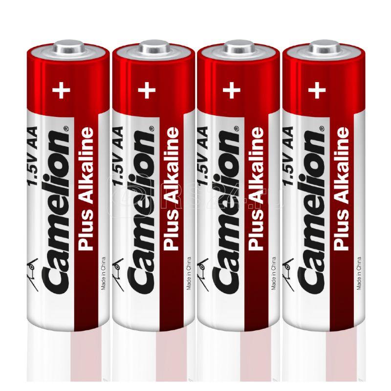 Элемент питания алкалиновый AA/LR6 1.5В Plus Alkaline LR6-SP4 (уп.4шт) Camelion 12554