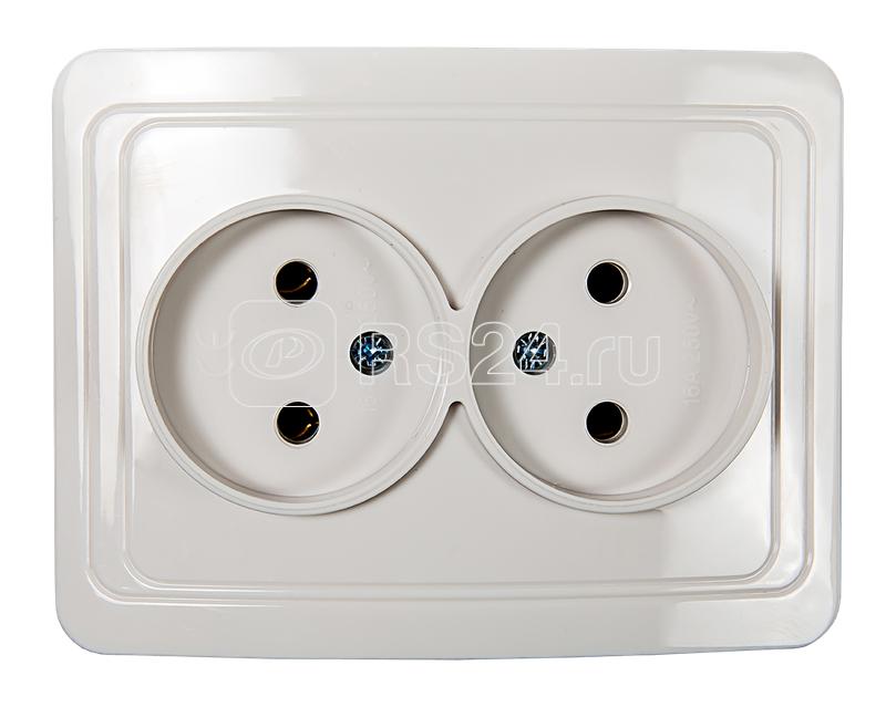 Розетка 2-м СП Classico 2102 16А IP20 бел. ASD / IN HOME 4680005959914