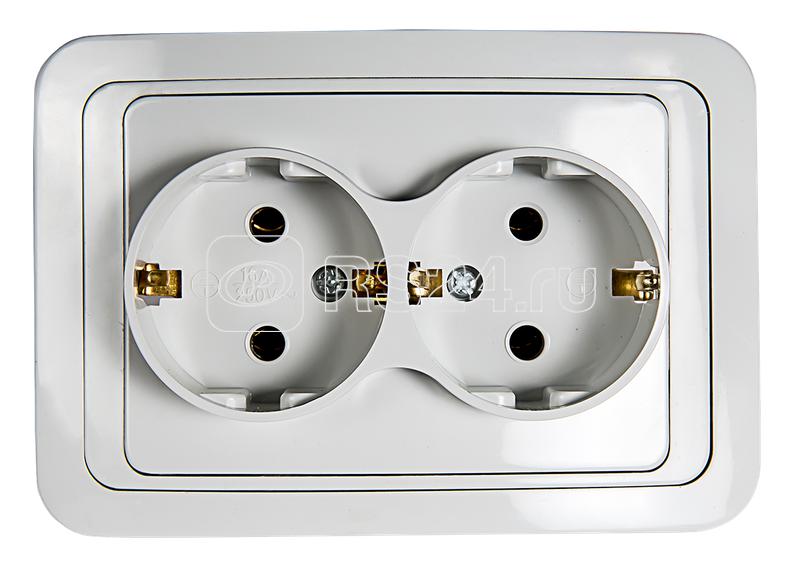 Розетка 2-м CLASSICO с заземл. 2128 бел. ASD / IN HOME 4680005959921