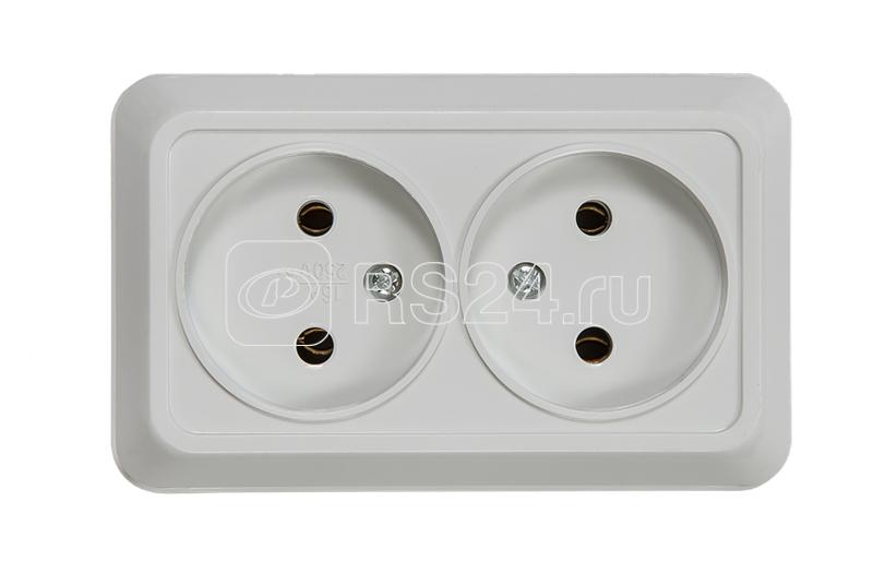 Розетка 2-м ОП Bolleto 7102 16А IP20 бел. ASD / IN HOME 4680005959822