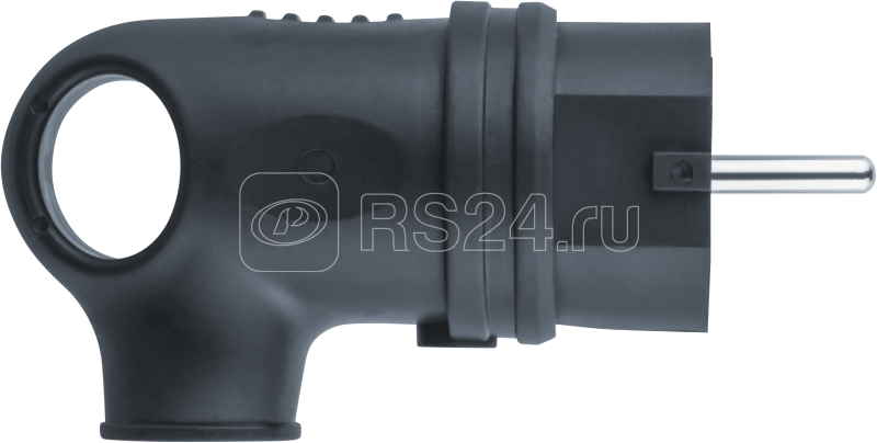Вилка угловая 61 367 NCA-PLR01-16A-E-IP44-BL с заземл. каучук черн. Navigator 61367
