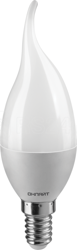 Лампа светодиодная 61 198 OLL-FC37-8-230-4K-E14-FR 8Вт свеча на ветру 4000К нейтр. бел. E14 800лм 176-264В ОНЛАЙТ 61198