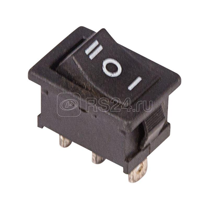 Выключатель клавишный 250В 6А (3с) ON-OFF-ON черн. с нейтралью Mini (RWB-205 SC-768) Rexant 36-2145