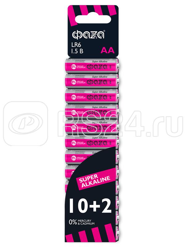 Элемент питания алкалиновый AA/LR6 1.5В Super Alkaline SBL-10+2 (уп.12шт) ФАZА 2854582