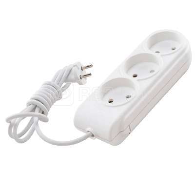 Удлинитель 3х10м без заземл. 10А IP20 защ. шторки Makel N3010081