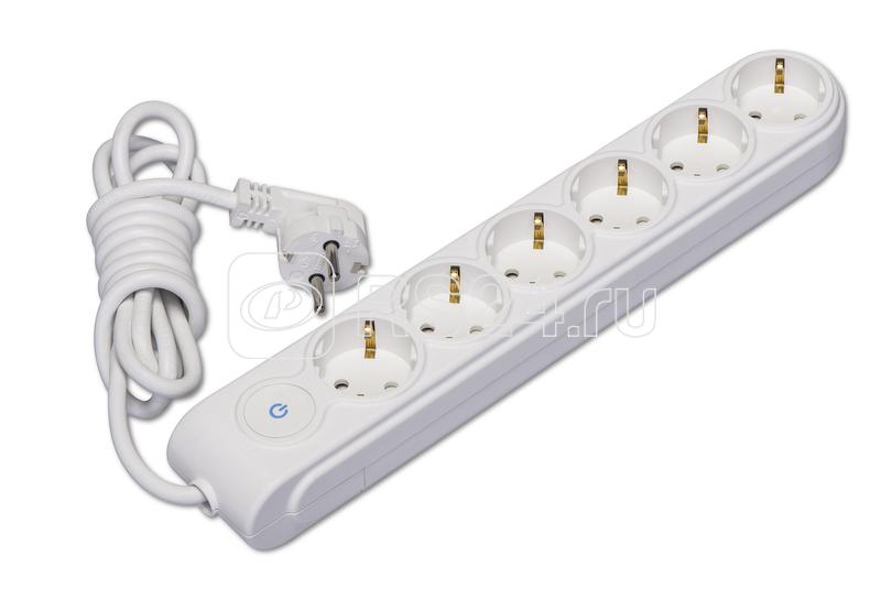 Удлинитель 6х3м с заземл. 16А IP20 ПВС 3х1.5 с выкл. защ. шторки Makel N6310044
