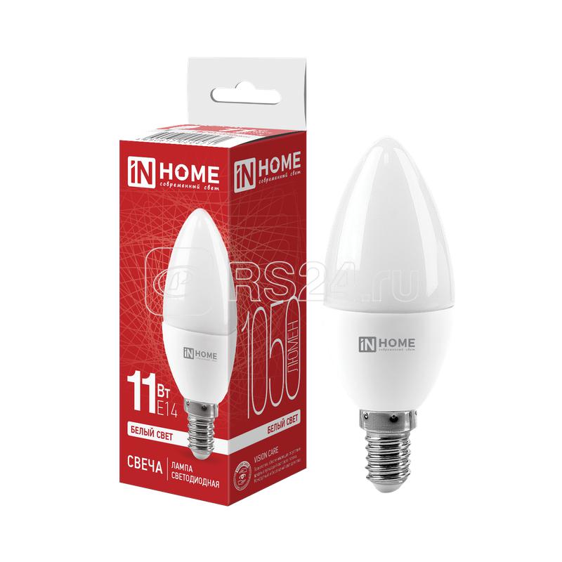 Лампа светодиодная LED-СВЕЧА-VC 11Вт свеча 4000К нейтр. бел. E14 1050лм 230В IN HOME 4690612020471