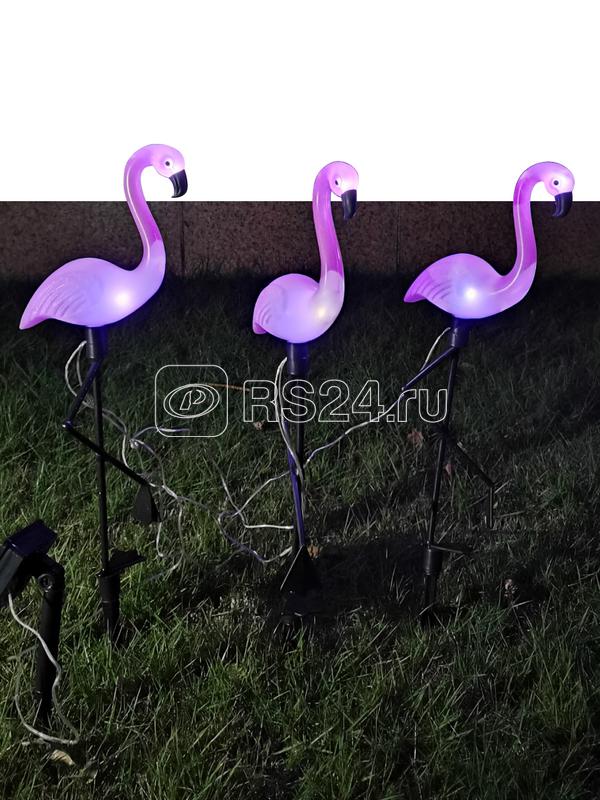 Светильник светодиодный "Фламинго" 6LED 22х6.5х52.5 на солнечн. батарее бел. аккум. NI-MH 600мА.ч (в компл.) (уп.3шт) КОСМОС KOC_SOL367