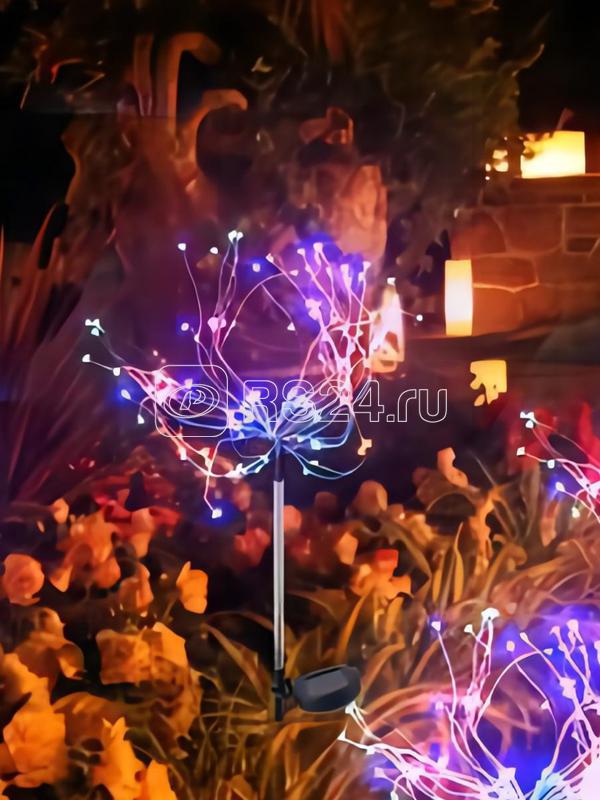 Светильник светодиодный 90LED мультиколор уличный на солнечн. батарее на медной проволоке аккум. AA NI-MH 600мА.ч КОСМОС KOC_SOL366