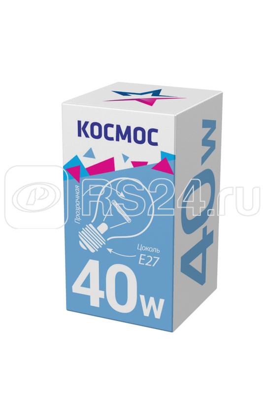 Лампа накаливания 40Вт A50/A55 прозрачная E27 230В КОСМОС LKsmSt55CL40E27v2