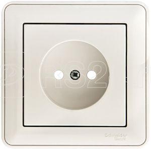 Розетка 1-м СП W59 16А IP20 без заземл. защ. шторки бел. SE RS16-151-18