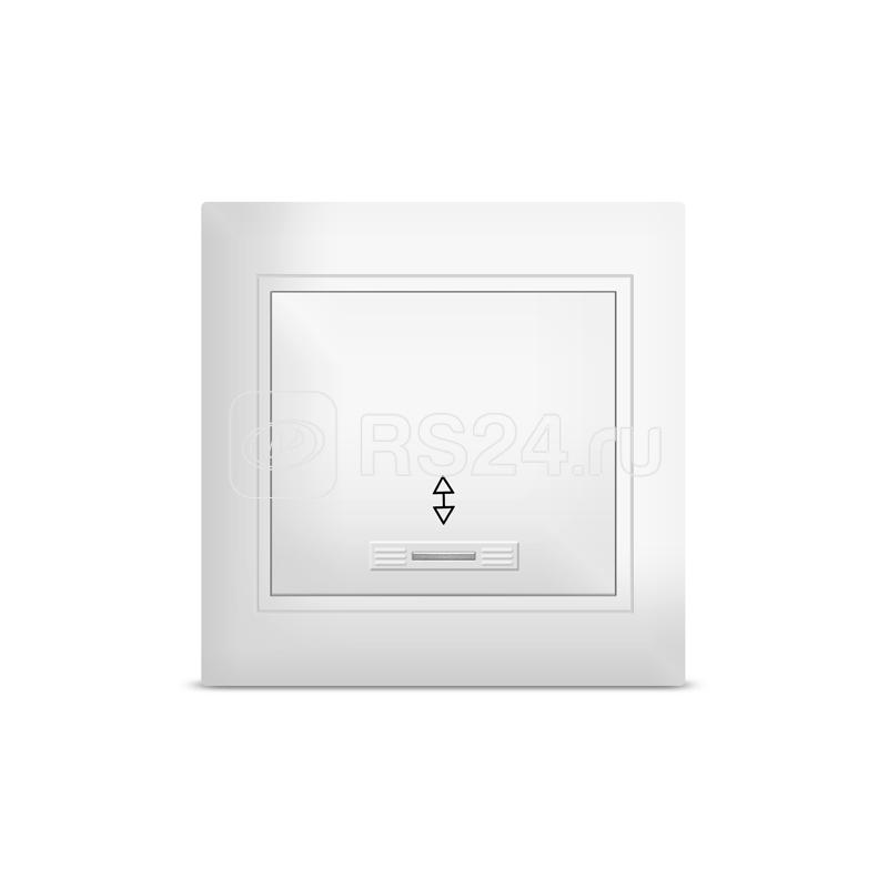 Переключатель проходной 1-кл. СП Севиль 10А IP20 с подсветкой бел. UNIVersal С0125