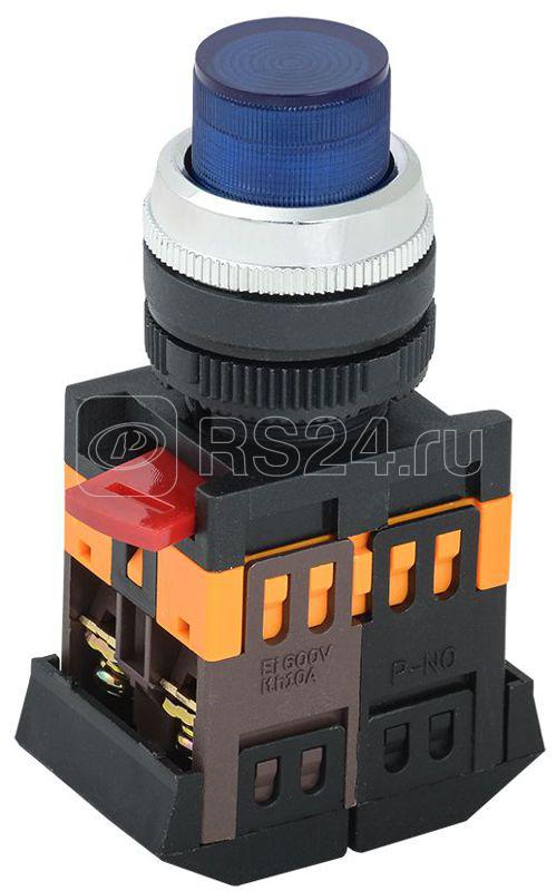 Кнопка ABLFP-22 d22мм 1НО+1НЗ 240В неон син. GENERICA BBT20-ABLFP-K07