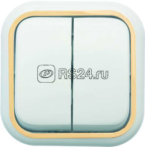 Выключатель 2-кл. ОП Валентина 10А IP20 А56-025 бел./зол. Кунцево 7635