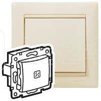 Выключатель 1-кл. СП Valena 10А IP31 с подсветкой механизм сл. кость (DIY-упак.) IEK 695601